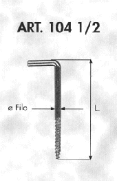 104 1/2 - Rampini - Square Screw Hooks